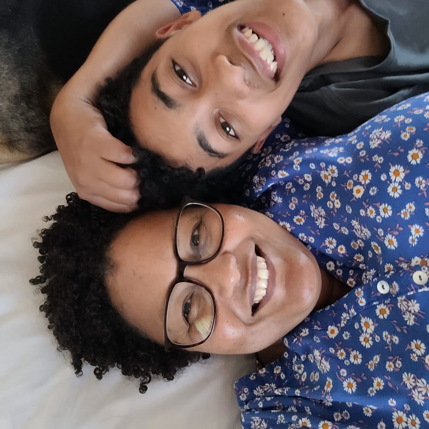 Chev and her son Kai